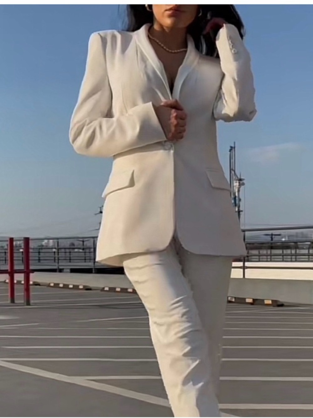 Zara White Blazer